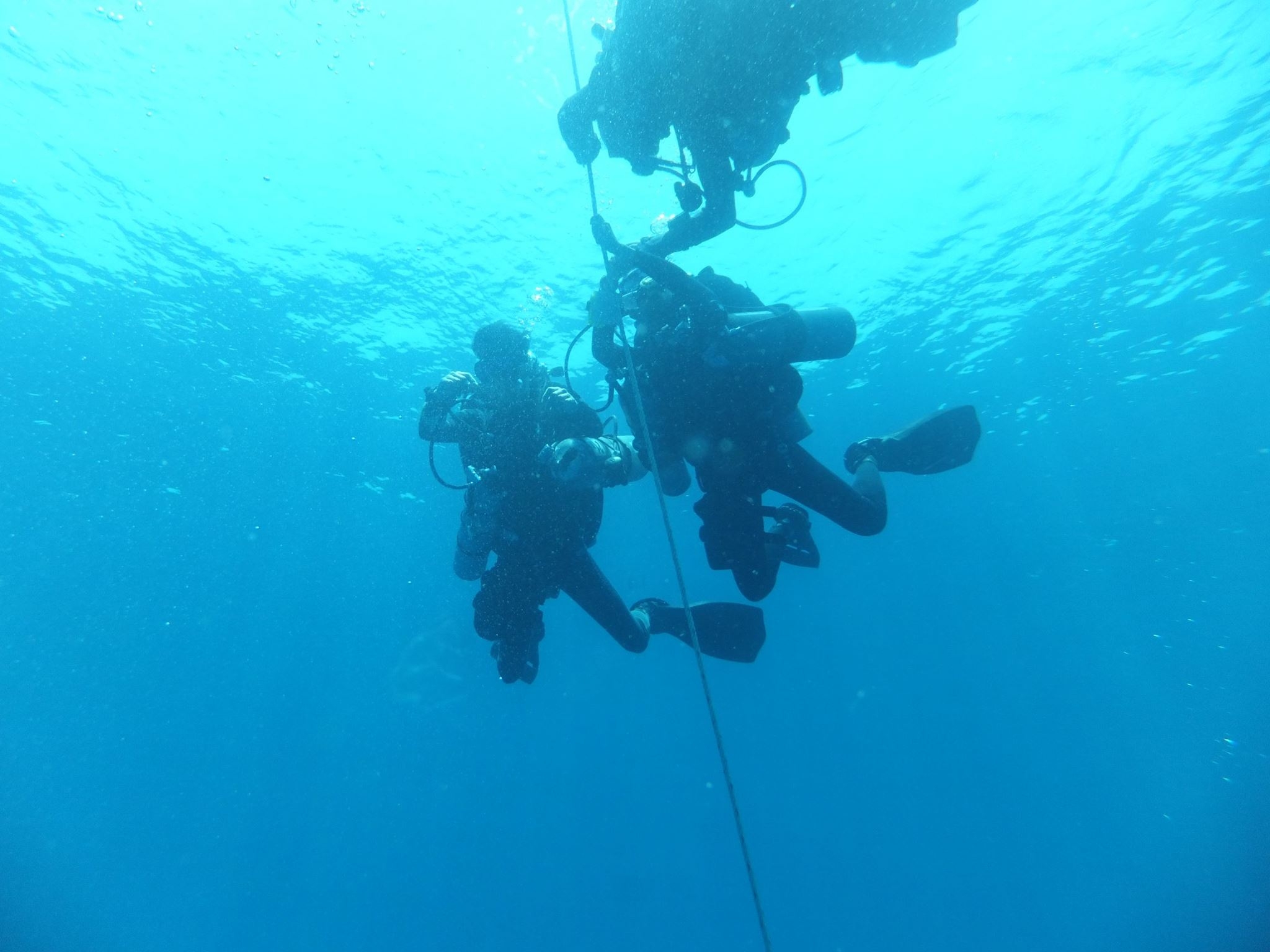 DJL tech crew near the surface
