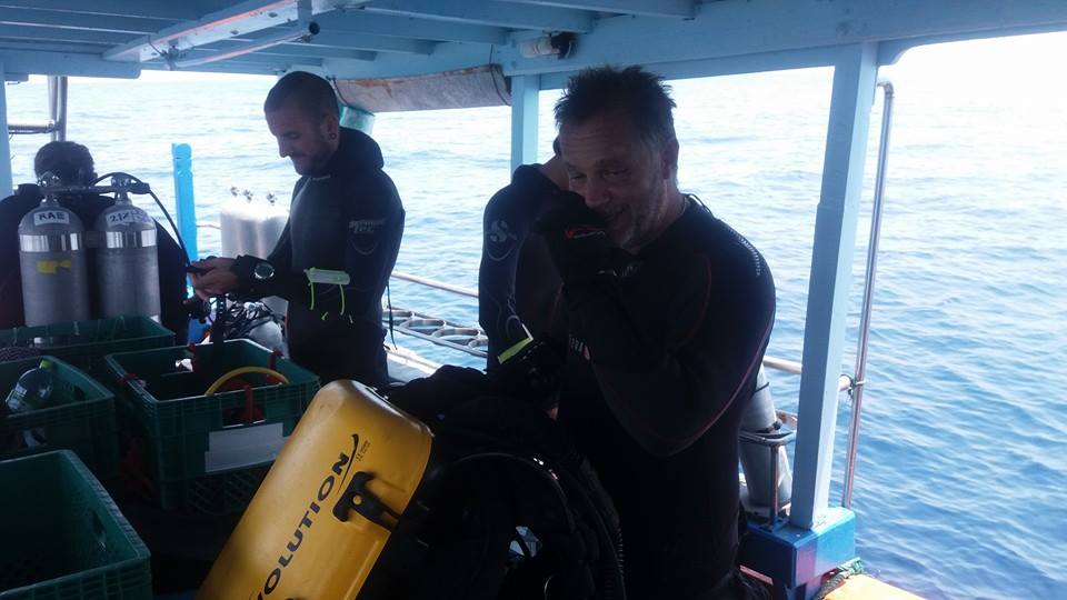 tim preparing ccr rebreather